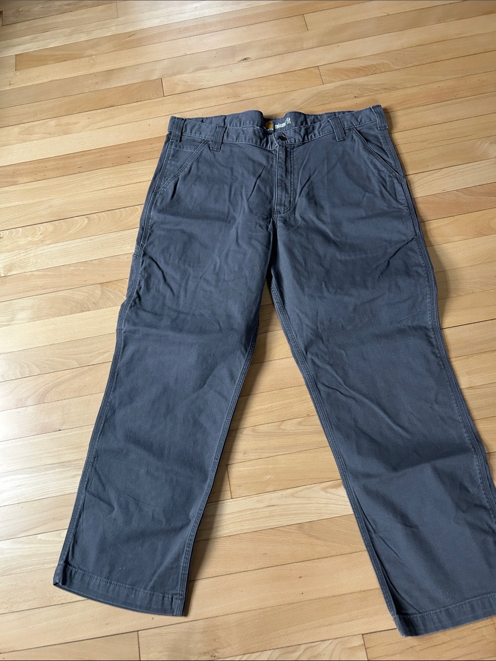 Carhartt Men's Straight-Leg work pants in Charcoal Gray